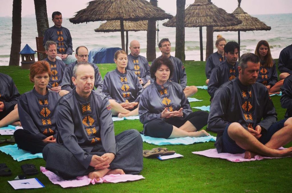 Join a meditation class with experienced masters