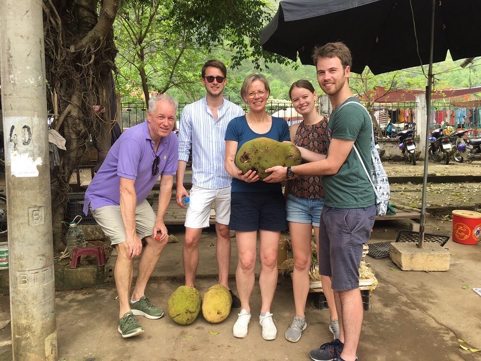 Enjoy picking jackfruit in the garden, Mai Chau