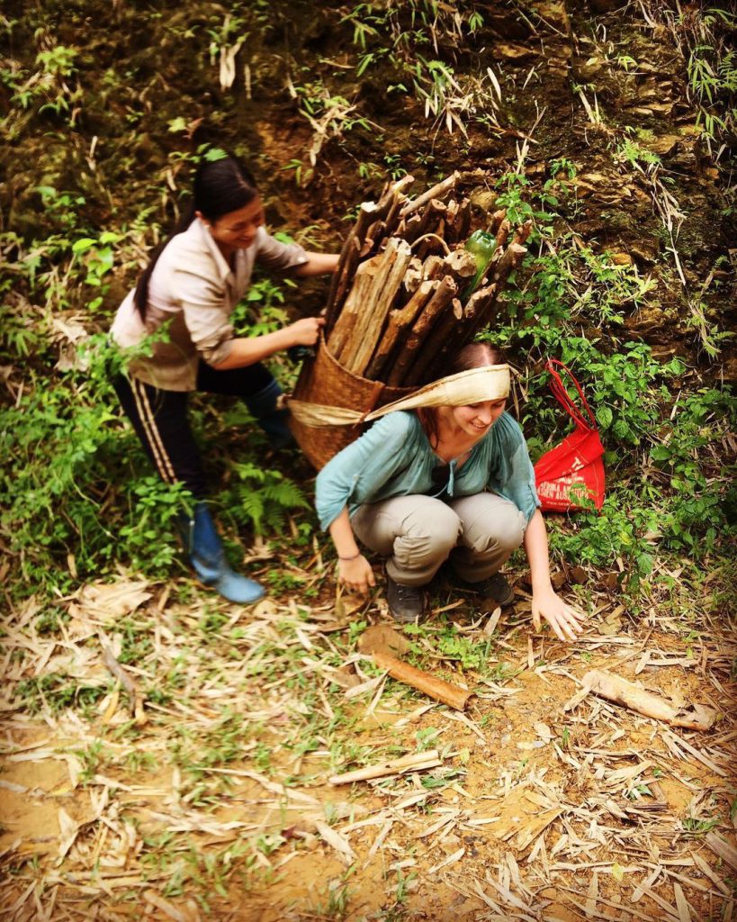 Try carrying a 20kg load on your back – a daily task for people in the northern mountainous regions