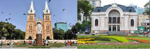 A collage of buildings and a tower AI-generated content may be incorrect.